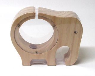 Elephant Money Box - Natural