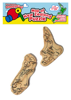 HAPPYKIWI - New Zealand Map Puzzle