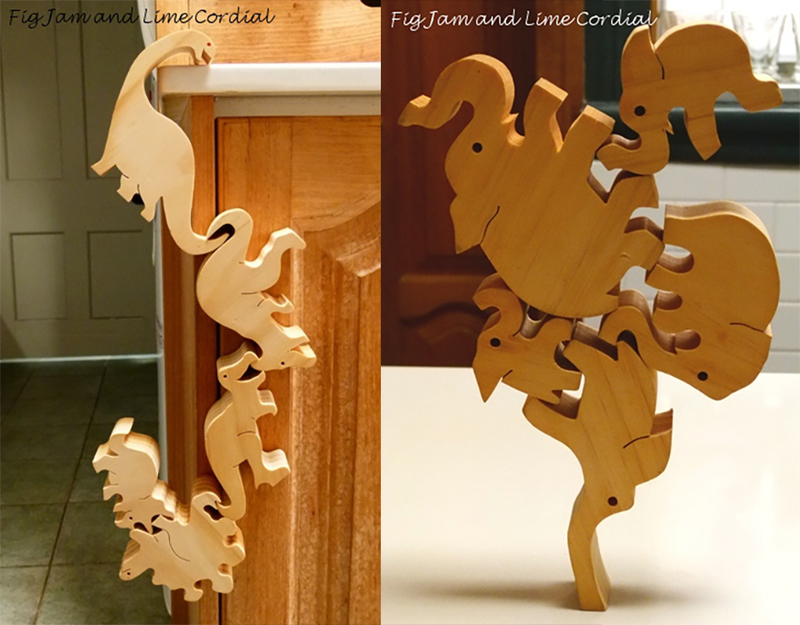 Balancing sales wooden animals